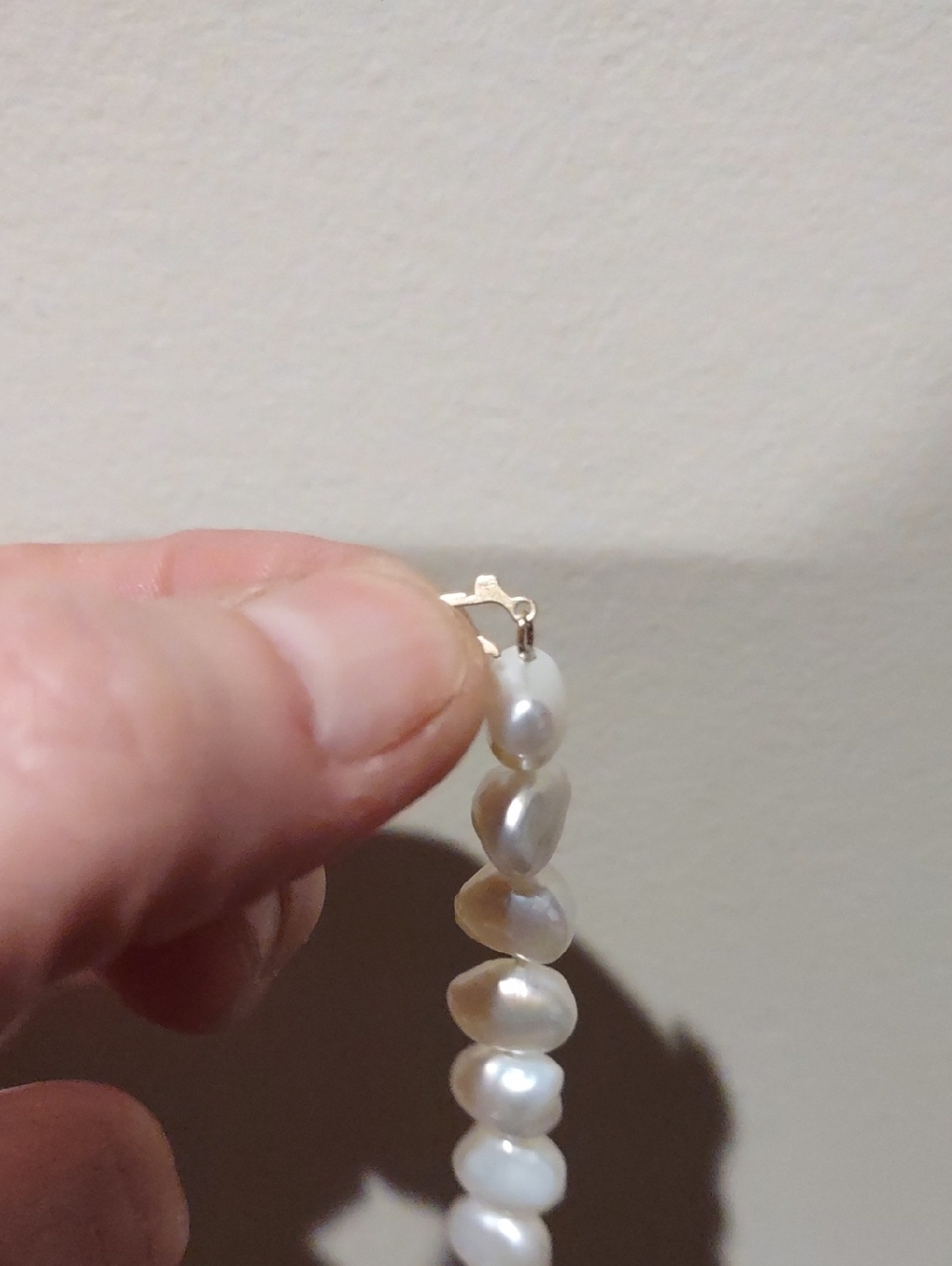 Freshwater Pearl Necklace And Bracelet Set Individually Knotted Nwt White - Picture 4 of 12